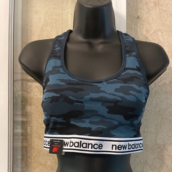 New Balance Blue Camo Sports Bra New With Tags Size XL - Picture 2 of 8